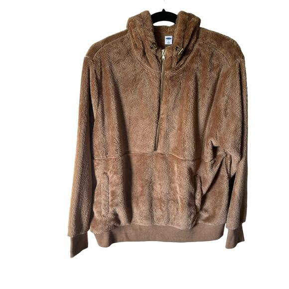 Old Navy Jackets & Blazers - Old Navy Fuzzy Teddy Bear Sweater Hoodie Women's Size Large